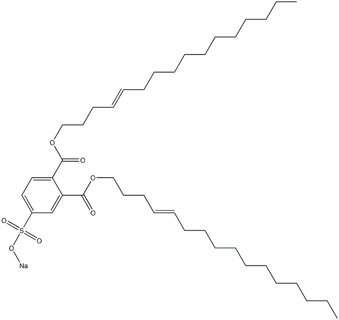 4-(Sodiosulfo)phthalic acid di(4-hexadecenyl) ester Struktur