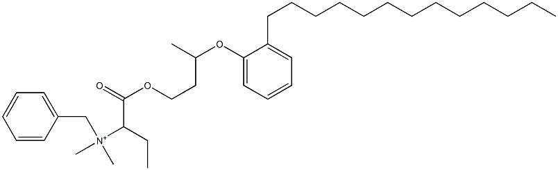 N,N-Dimethyl-N-benzyl-N-[1-[[3-(2-tridecylphenyloxy)butyl]oxycarbonyl]propyl]aminium Struktur