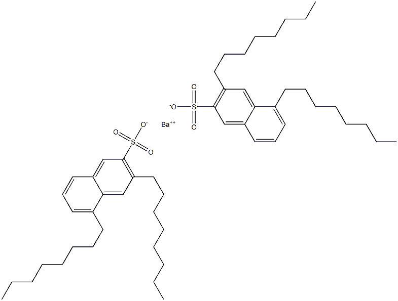 Bis(3,5-dioctyl-2-naphthalenesulfonic acid)barium salt Struktur