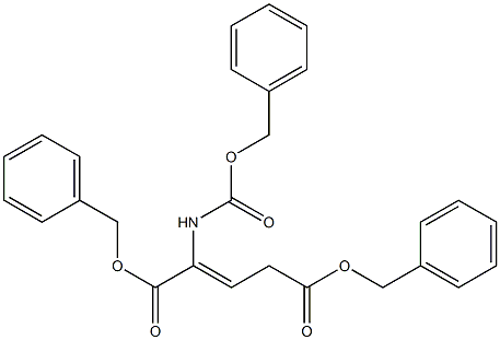 2-[[(Benzyloxy)carbonyl]amino]-2-pentenedioic acid dibenzyl ester Struktur