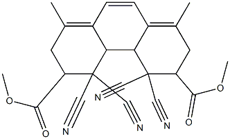 1,8-Dimethyl-4,4,5,5-tetracyano-2,3,4,4a,4b,5,6,7-octahydrophenanthrene-3,6-dicarboxylic acid dimethyl ester Struktur