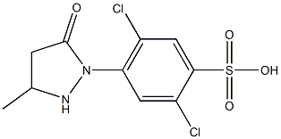 2,5-Dichloro-4-(3-methyl-5-oxo-1-pyrazolidinyl)benzenesulfonic acid Struktur