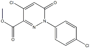 1,6-Dihydro-4-chloro-6-oxo-1-(4-chlorophenyl)pyridazine-3-carboxylic acid methyl ester Struktur