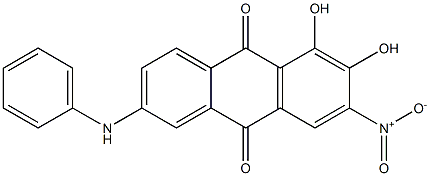 2-Anilino-5,6-dihydroxy-7-nitroanthraquinone Struktur