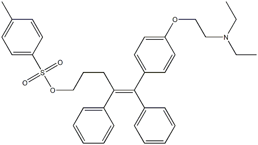 2-[4-[(E)-1,2-Diphenyl-5-(tosyloxy)-1-pentenyl]phenoxy]-N,N-diethylethanamine Struktur