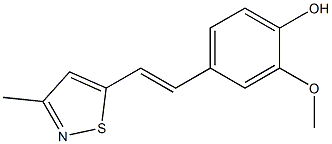 4-[(E)-2-(3-Methyl-5-isothiazolyl)ethenyl]-2-methoxy-phenol Struktur