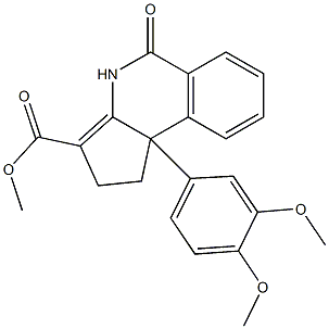 1,4,5,9b-Tetrahydro-9b-(3,4-dimethoxyphenyl)-5-oxo-2H-cyclopent[c]isoquinoline-3-carboxylic acid methyl ester Struktur