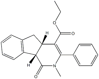 (4aS,9bS)-1-Oxo-2,4a,5,9b-tetrahydro-2-methyl-3-phenyl-1H-indeno[1,2-c]pyridine-4-carboxylic acid ethyl ester Struktur