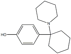 1-(Piperidin-1-yl)-1-(4-hydroxyphenyl)cyclohexane Struktur