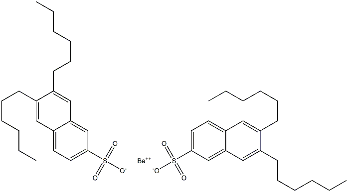 Bis(6,7-dihexyl-2-naphthalenesulfonic acid)barium salt Struktur