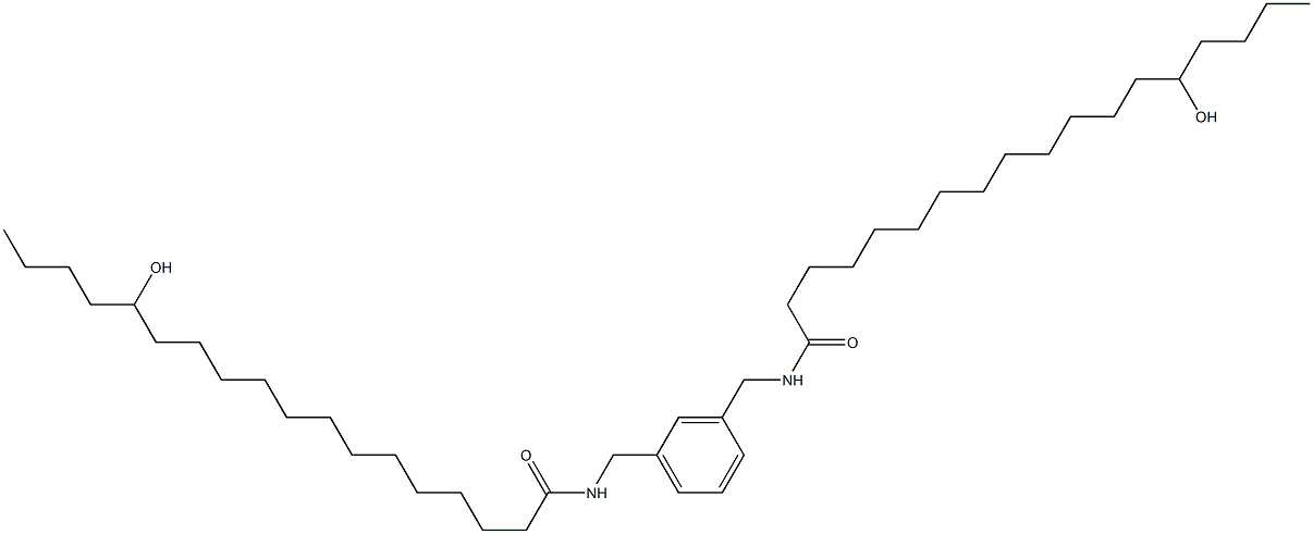 N,N'-(1,3-Phenylenebismethylene)bis(14-hydroxystearamide) Struktur