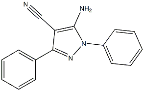 5-Amino-1,3-diphenyl-1H-pyrazole-4-carbonitrile Struktur