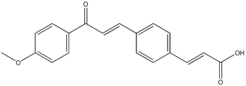 3-[4-[(E)-3-(4-Methoxyphenyl)-3-oxo-1-propenyl]phenyl]propenoic acid Struktur