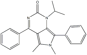 1-Isopropyl-5,6-dimethyl-4,7-diphenyl-6H-pyrrolo[3,4-d]pyrimidin-2(1H)-one Struktur