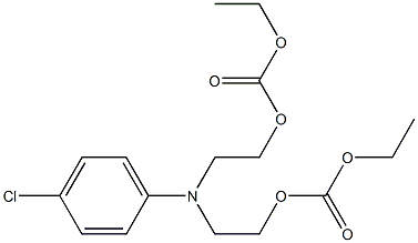 p-Chloro-N,N-bis[2-(ethoxycarbonyloxy)ethyl]aniline Struktur