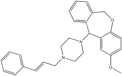 11-(4-Cinnamyl-1-piperazinyl)-2-methoxy-6,11-dihydrodibenz[b,e]oxepin Struktur