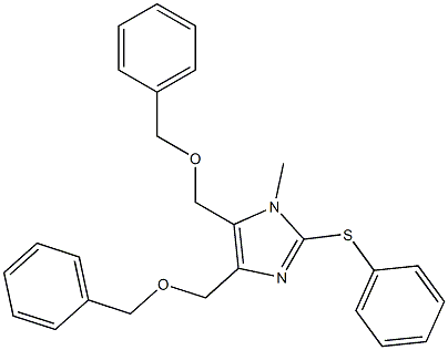 1-Methyl-2-(phenylthio)-4,5-bis(benzyloxymethyl)-1H-imidazole Struktur