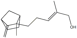 2-Methyl-5-(2-methyl-3-methylenebicyclo[2.2.1]hept-2-yl)-2-penten-1-ol Struktur