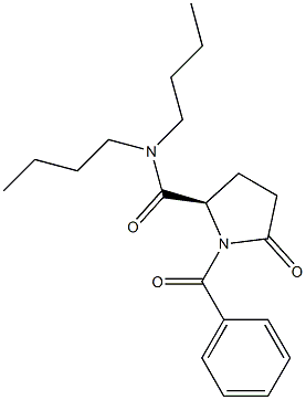 (2R)-1-Benzoyl-N,N-dibutyl-5-oxo-2-pyrrolidinecarboxamide Struktur