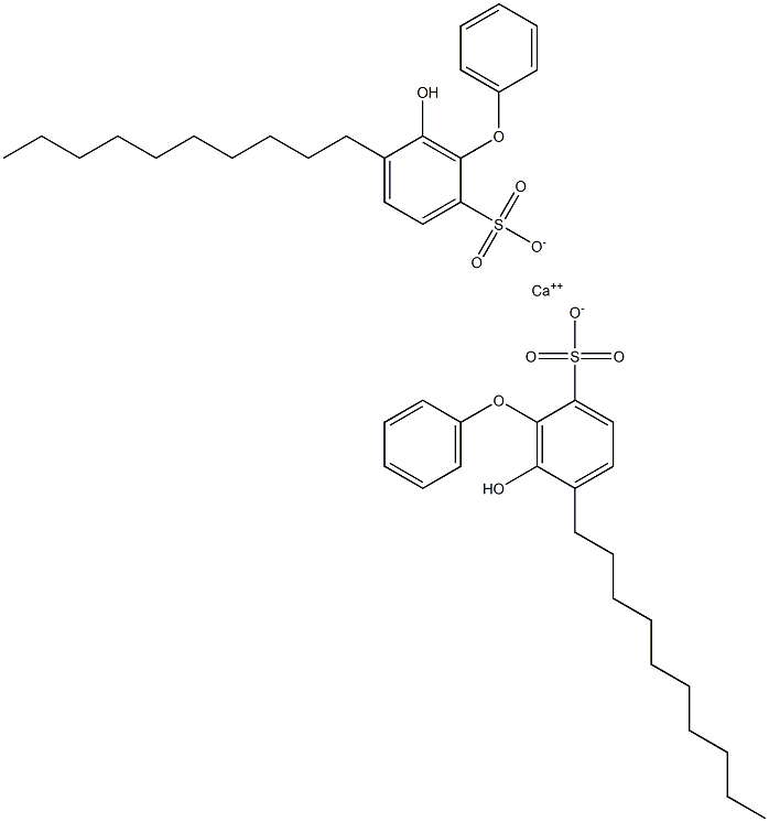 Bis(6-hydroxy-5-decyl[oxybisbenzene]-2-sulfonic acid)calcium salt Struktur