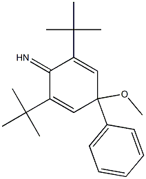 2,6-Di-tert-butyl-4-methoxy-4-(phenyl)-2,5-cyclohexadien-1-imine Struktur