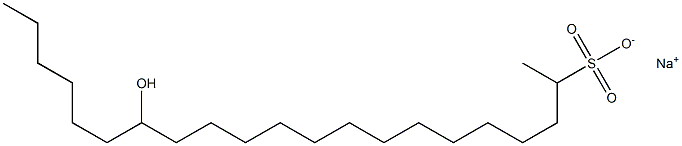 15-Hydroxyhenicosane-2-sulfonic acid sodium salt Struktur