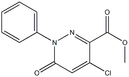 1,6-Dihydro-4-chloro-6-oxo-1-(phenyl)pyridazine-3-carboxylic acid methyl ester Struktur