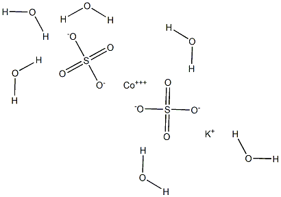 Cobalt potassium bissulfate hexahydrate Struktur