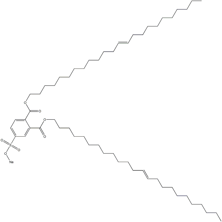 4-(Sodiosulfo)phthalic acid di(13-tetracosenyl) ester Struktur