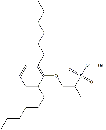 1-(2,6-Dihexylphenoxy)butane-2-sulfonic acid sodium salt Struktur