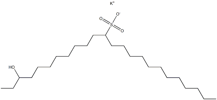 3-Hydroxytetracosane-12-sulfonic acid potassium salt Struktur