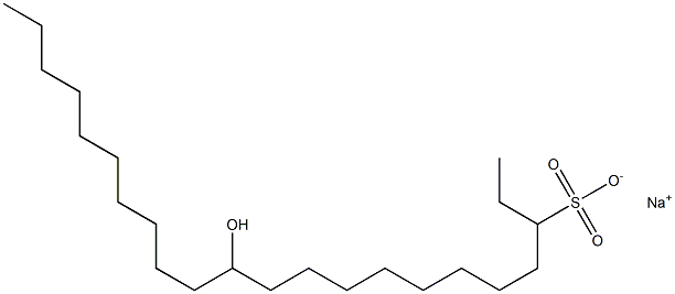 12-Hydroxydocosane-3-sulfonic acid sodium salt Struktur