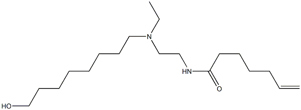 N-[2-[N-Ethyl-N-(8-hydroxyoctyl)amino]ethyl]-6-heptenamide Struktur