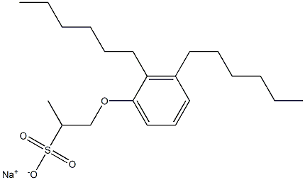 1-(2,3-Dihexylphenoxy)propane-2-sulfonic acid sodium salt Struktur