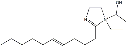 2-(4-Decenyl)-1-ethyl-1-(1-hydroxyethyl)-2-imidazoline-1-ium Struktur