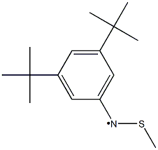 N-(3,5-Di-tert-butylphenyl)-N-(methylthio)aminyl radical Struktur