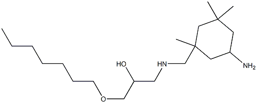 3-[[N-(2-Hydroxy-3-heptyloxypropyl)amino]methyl]-3,5,5-trimethylcyclohexylamine Struktur