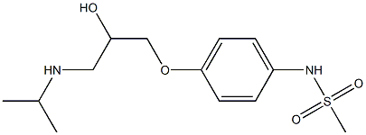 N-[4-(3-Isopropylamino-2-hydroxypropyloxy)phenyl]methanesulfonamide Struktur