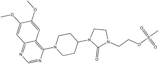 1-[1-(6,7-Dimethoxyquinazolin-4-yl)piperidin-4-yl]-3-[2-(methanesulfonyloxy)ethyl]imidazolidin-2-one Struktur