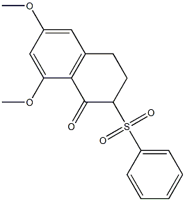 3,4-Dihydro-6,8-dimethoxy-2-phenylsulfonylnaphthalen-1(2H)-one Struktur