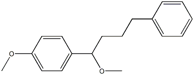 1-Methoxy-4-[1-methoxy-4-phenylbutyl]benzene Struktur