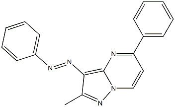 2-Methyl-3-(phenylazo)-5-phenylpyrazolo[1,5-a]pyrimidine Struktur