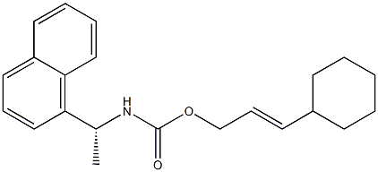 N-[(R)-1-(1-Naphtyl)ethyl]carbamic acid (E)-3-cyclohexylallyl ester Struktur