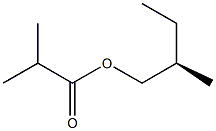 (-)-Isobutyric acid (R)-2-methylbutyl ester Struktur