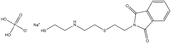 2-[2-[2-(1,3-Dioxo-2,3-dihydro-1H-isoindol-2-yl)ethylthio]ethylamino]ethanethiol phosphoric acid sodium salt Struktur