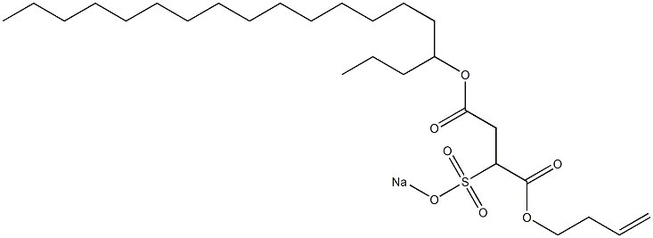 2-(Sodiosulfo)succinic acid 4-nonadecyl 1-(3-butenyl) ester Struktur