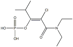 Phosphoric acid dimethyl[(E)-2-chloro-2-(diethylcarbamoyl)-1-methylvinyl] ester Struktur