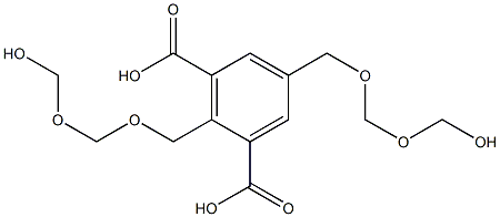 2,5-Bis(5-hydroxy-2,4-dioxapentan-1-yl)isophthalic acid Struktur