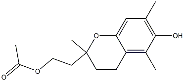 2-(2-Acetoxyethyl)-3,4-dihydro2,5,7-trimethyl-2H-1-benzopyran-6-ol Struktur