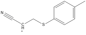 2-[(4-Methylphenyl)thio]-1-cyanoethyl radical Struktur